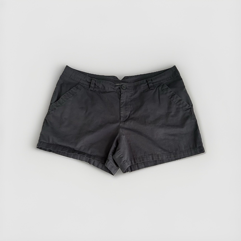 Columbia Gray Cotton Hiking Shorts Womens 14 Notch Waist Utility Gorpcore